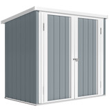 Metalna vrtna kućica za alat 147 × 86 × 134 cm, svijetlosiva