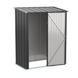 Vrtna kućica za alat s vratima 161,5 × 94,5 × 196 cm, crna