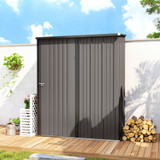 Vrtna kućica za alat metalna 161,5 × 94,5 × 196 cm, svijetlosiva