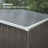 Metalna vrtna kućica za alat s 3 vrata 234 × 132 × 185 cm, svijetlosiva