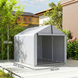 Šator za alat s roletnom 162 × 221,5 × 163 cm, svijetlosivi