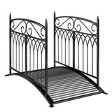 Vrtni most od metala 135,5 × 74 × 91 cm, crni