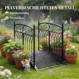Vrtni most od metala 135,5 × 74 × 91 cm, crni