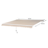 Tenda na zglobne krakove 450 × 300 cm s ručnom kurbom, bež