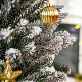 Novogodišnja jelka vještačka sa snijegom, sklopiva, zelena i bijela