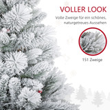 Set od 2 novogodišnje jelke s LED osvjetljenjem, na baterije, zelena/bijela