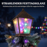 Novogodišnja ulična lampa za vanjski prostor s LED svjetlima, zeleno-bijela