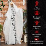 Halloween figura sablasna nevjesta sa zvukom i svjetlećim očima, bijela