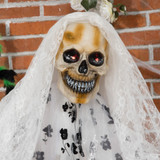 Halloween figura sablasna nevjesta sa zvukom i svjetlećim očima, bijela