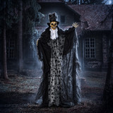 Halloween dekoracija duh mladoženja sa zvukom i svjetlećim očima, crna
