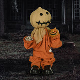 Halloween strašilo pokretno, sa zvukom i svjetlećim očima, narandžasto
