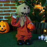 Halloween strašilo pokretno, sa zvukom i svjetlećim očima, narandžasto