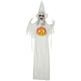 Halloween dekoracija duh sa zvukom, pokretom i LED svjetlima, bijela