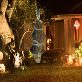 Halloween mumija sa zvukom, senzorom pokreta i LED svjetlima, siva