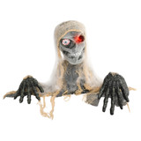 Halloween dekoracija jednooka mumija sa svjetlećim očima i zvukom, smeđa