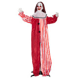 Halloween klaun figura sa LED očima, zvukom i treperenjem tijela, crvena