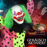 Halloween figura s tri klauna, pokret i zvuk, crvene LED oči, višebojna