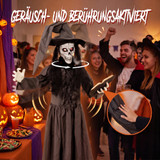 Animirana vještica za Halloween u prirodnoj veličini sa zvukom, tamnosiva