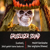 Halloween figura skelet u bundevi s pop-up efektom, svjetlo i zvuk, tamnozelena