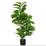 Vještačka biljka ficus s 90 listova i saksijom, zelena