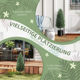 Set od 2 vještačke čempresa 33 × 33 × 100 cm, zeleni