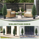 Set od 2 vještačka čempresa s 831 listom, cementna podloga, UV otporni, zeleni