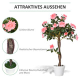 Vještačko drvo u cementnoj saksiji, roze