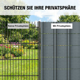 Trake za zaštitu od pogleda za ogradu, set 4 kom, 140 m × 19 cm, siva