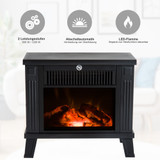 Električni kamin s efektom plamena 600/1200 W, crni