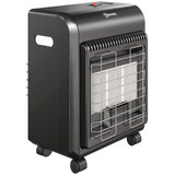 Plinska grijalica za terasu 1,5–4,2 kW, na točkićima, crna
