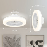 Plafonski ventilator s LED svjetlom i daljinskim upravljačem, 6 brzina, bijeli