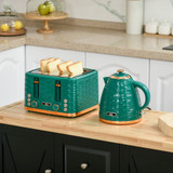Set toaster i kuhalo za vodu 1,7 l, 7 stepeni tostiranja, zeleni