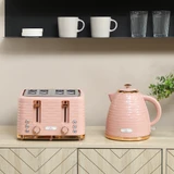 Set toaster za 4 kriške i kuhalo za vodu 1,7 L, 7 stepeni tostiranja, roza