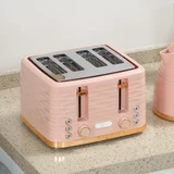 Set toaster za 4 kriške i kuhalo za vodu 1,7 L, 7 stepeni tostiranja, roza