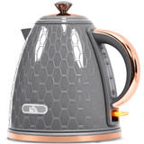 Kuhalo za vodu 2200 W s prozorom za nivo vode i filterom, siva
