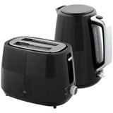Set kuhalo za vodu 1,7 L i toster sa 7 nivoa zapečenosti, crni