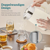 Set kuhala za vodu 1,7 L i tostera za 4 kriške 2200 W, krem