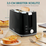 Set kuhalo za vodu i toster 2200 W, 1,7 l, crni