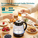 Set kuhalo za vodu 1,7 L i toster za 4 kriške, crni