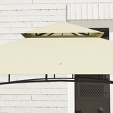 Paviljon za roštilj s 2 police i korpama 240 × 150 × 257 cm, bež