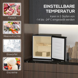 Mini zamrzivač 35 L s 5 stepeni regulacije temperature, srebrni