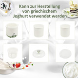 Aparat za jogurt 1,5 L s cjediljkom za grčki jogurt, bijeli