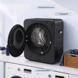 Mini sušilica za veš 4 kg s 5 programa do 60 °C, crna