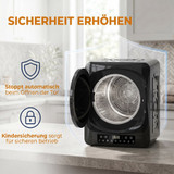 Kompaktna sušilica za veš 1000 W, kapacitet 5 kg, ECO i tajmer, crna