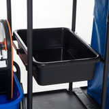 Kolica za čišćenje s prešom i 2 kante od 18 L 111 × 63,3 × 103 cm, crna