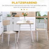 Trpezarijski set sa stolom i 2 stolice 70 × 70 × 76 cm, prirodna i bijela