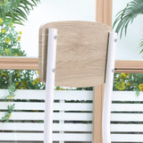Trpezarijski set sa stolom i 2 stolice 70 × 70 × 76 cm, prirodna i bijela