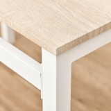 Trpezarijski set sa stolom i 4 stolice 100 × 63 × 76,5 cm, svijetlosiva i bijela