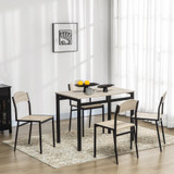 Trpezarijski set sa stolom i 4 stolice 100 × 63 × 76,5 cm, svijetlosiva