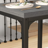 Trpezarijski set: stol 60 × 60 × 76 cm i 2 stolice, siva